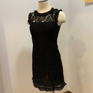 Black Lace Sleeveless Dress which ties in the back. Size Small.